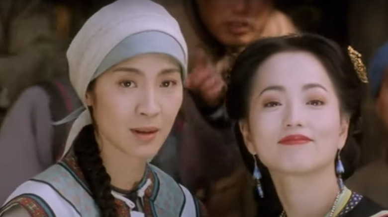 Michelle Yeoh in head wrap