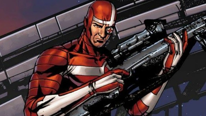 Crossfire holding his rifle