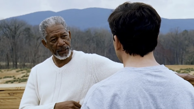 Morgan Freeman as God talking to Evan Baxter