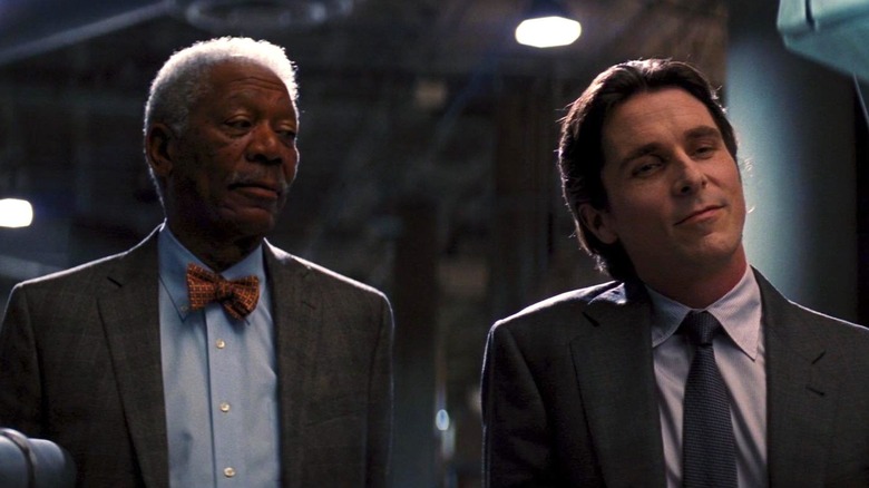 Lucius Fox with Bruce Wayne