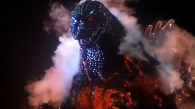 Godzilla smokes red