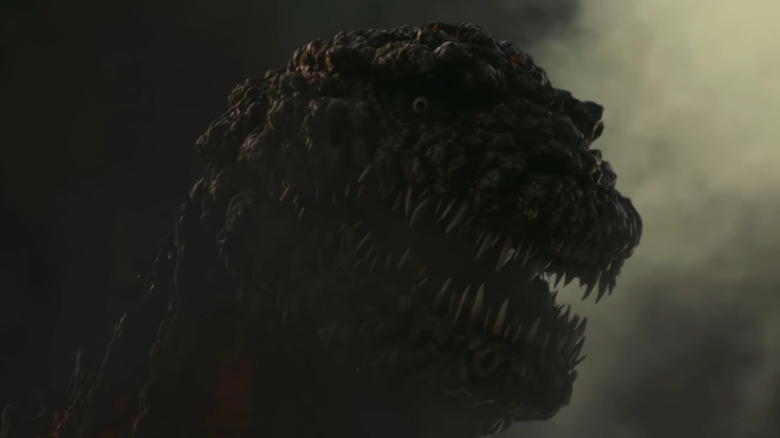 Godzilla opens his mouth