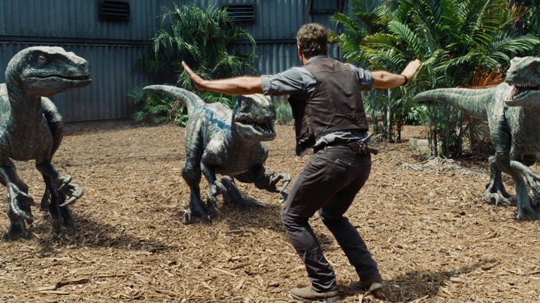 Chris Pratt training raptors