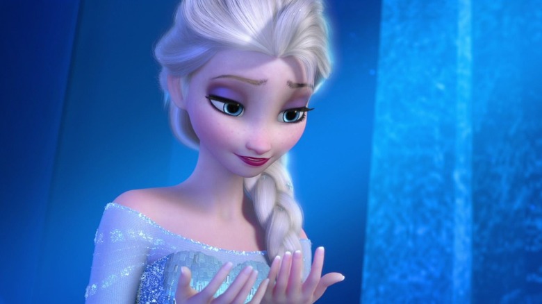 Elsa holds out her hands