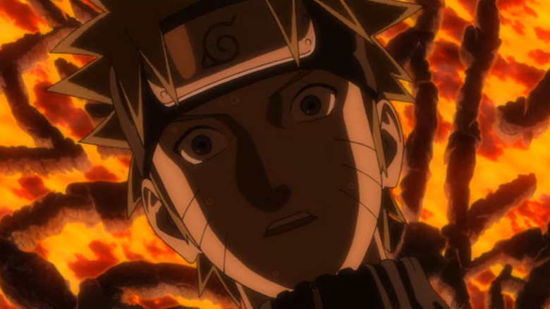 Naruto sweating over fire