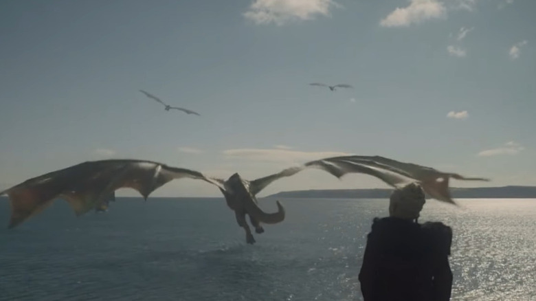 Rhaenyra watches dragons fly away