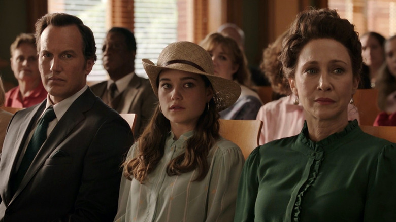 Ed, Debbie, and Lorraine sit in courtroom together