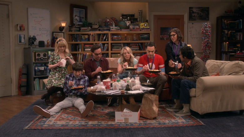 Big Bang Theory cast sits in living room together
