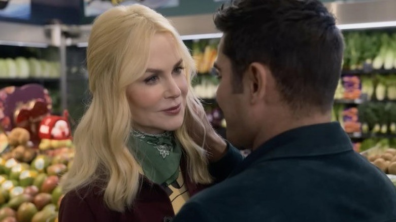 Brooke and Chris get close in the produce aisle in "A Family Affair" (2024)