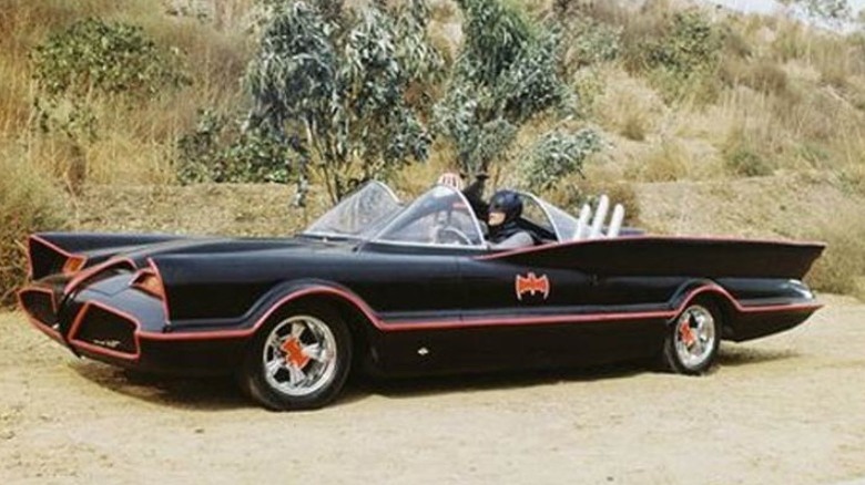 Batman in the Batmobile