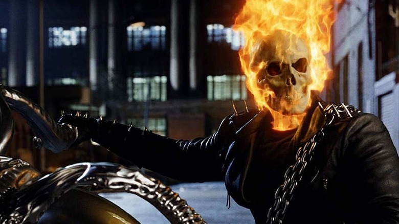 Ghost Rider on his bike