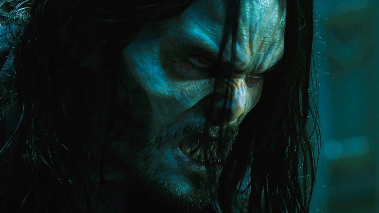 Morbius snarls in "Morbius" (2022)