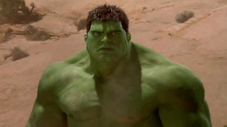 The Hulk stares intently in "Hulk" (2003)