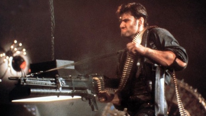 Punisher fires a big gun in "The Punisher" (1989)