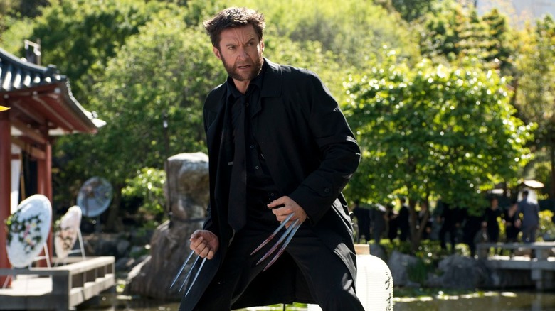 Wolverine in a black suit in "The Wolverine" (2013)