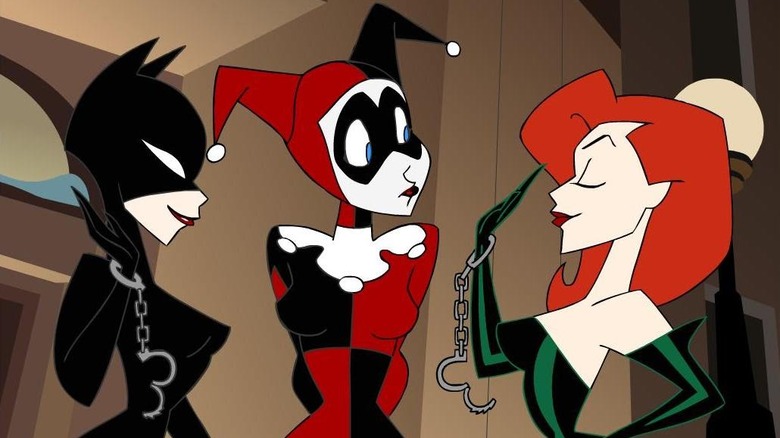 Harley with Catwoman and Poison Ivy