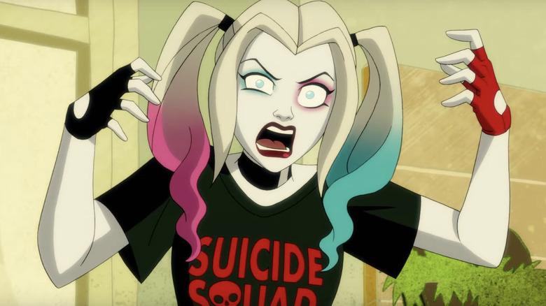 Harley raises her arms