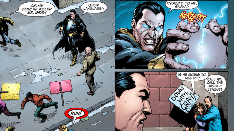 Black Adam mystically teaches himself English