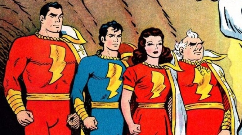The Marvel Family lining up