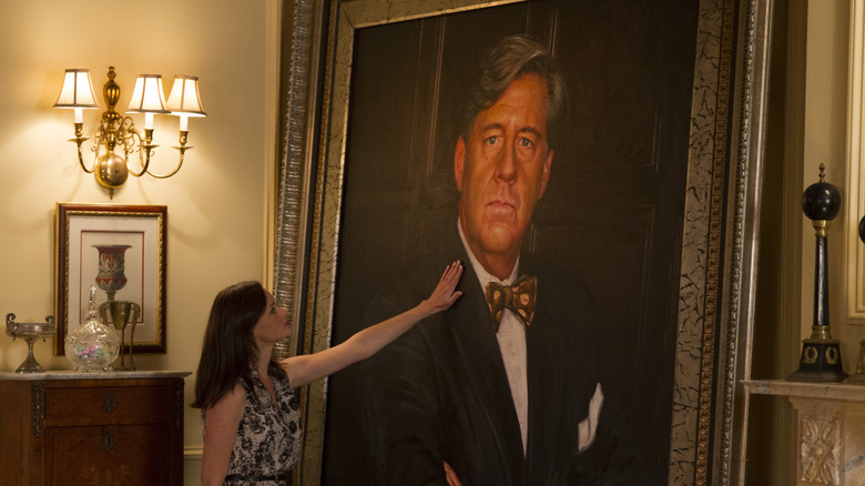 Rory touching portrait of Richard