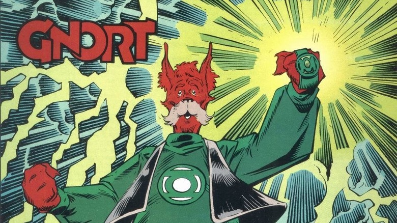 G'nort brandishing power ring in his left hand