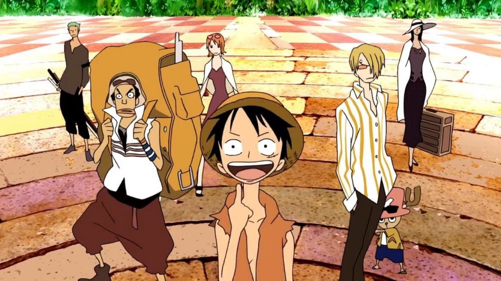 Monkey D. Luffy and the Straw Hat Pirates in Baron Omatsuri and the Secret Island