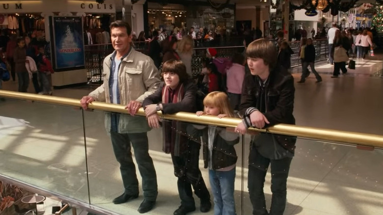 Swayze and kids in mall