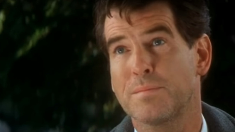 Pierce Brosnan unshaven