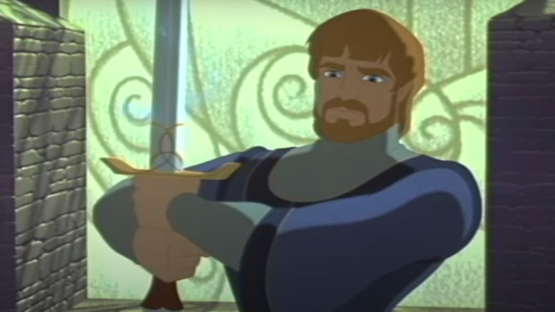 Animated King Arther holding his sword