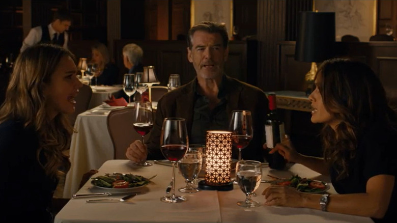 Pierce Brosnan with Jessica Alba and Salma Hayek