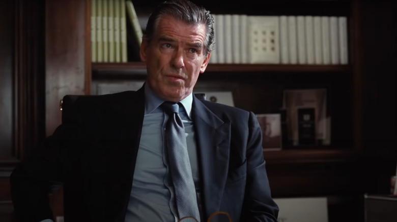 Pierce Brosnan frowning