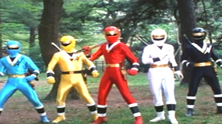 Alien Rangers in a forest