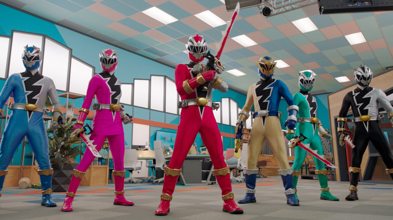 Dino Fury Rangers with swords