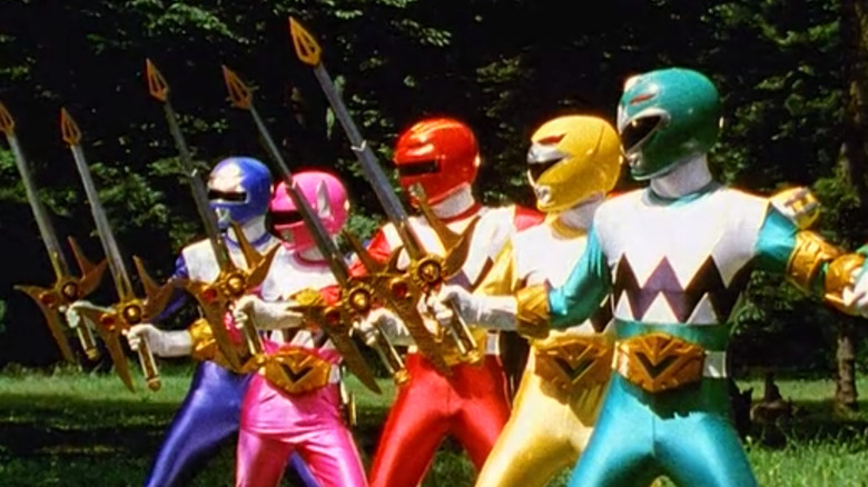 Galaxy Rangers brandishing swords