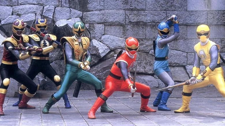 Ninja Storm Rangers wielding swords