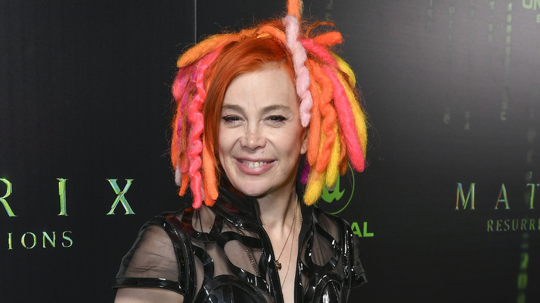 Lana Wachowski with colorful dreadlocks