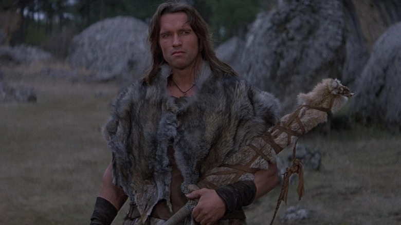 Conan the Barbarian wearing furs