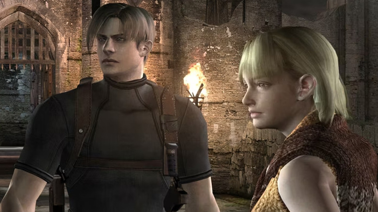 Leon Kennedy standing next to Ashley