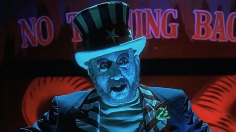 Sid Haig in clown outfit