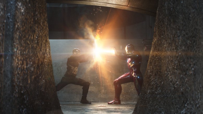 Cap and Stark duking it out