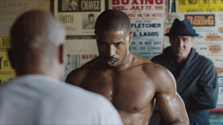 Creed and Rocky in the gym