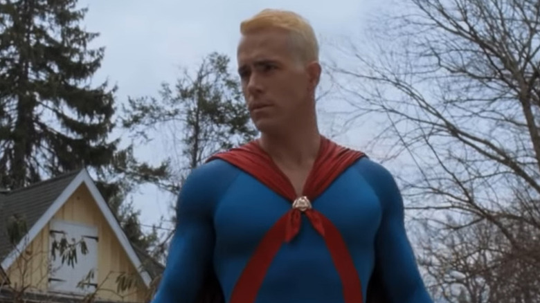 Ryan Reynolds in a superhero costume