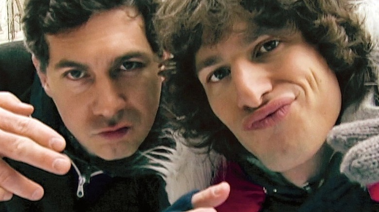 Chris Parnell and Andy Samberg look close up