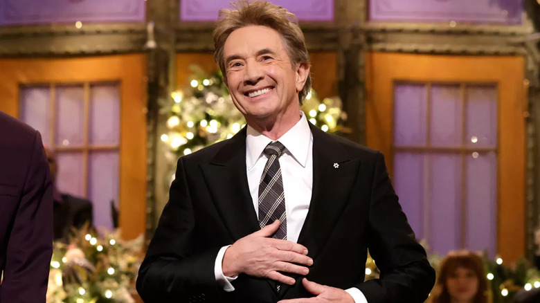 Martin Short smiling on the set of "Saturday Night Live"