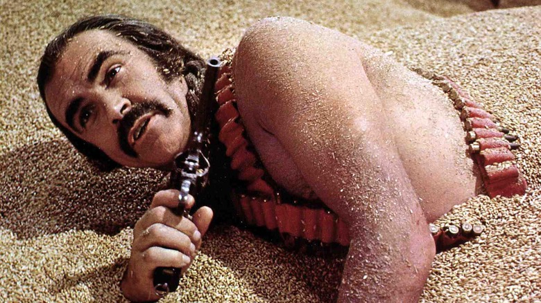 Zardoz covered in sand