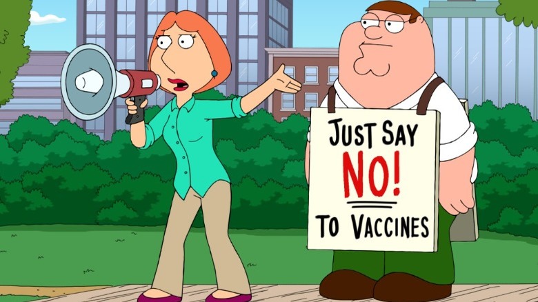 Lois and Peter protest vaccines 