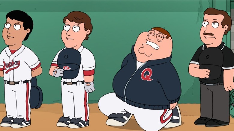 Peter Griffin kneeling