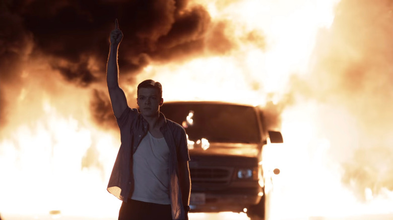 Ian blowing up a van