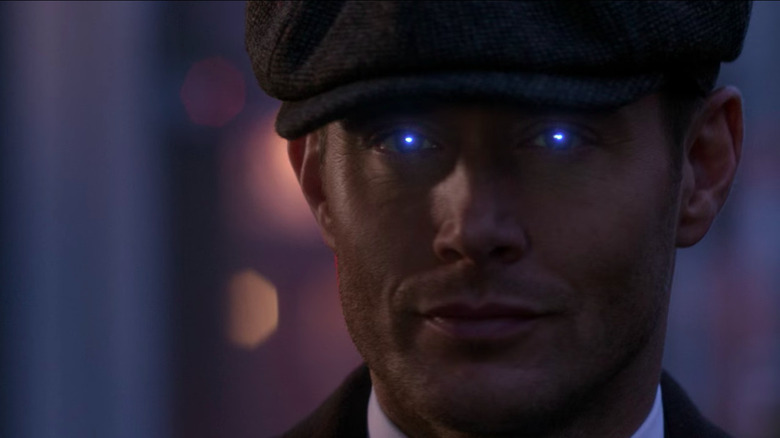 Dean's eyes light up after he's possessed by Michael