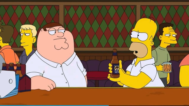 Homer arguing with Peter